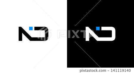 Modern and strong letter ND initials logo design Modern and strong letter ND initials logo design 141119140