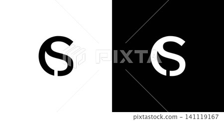 Unique and modern letter CS initials logo design Unique and modern letter CS initials logo design 141119167