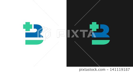 Simple and modern letter B combination health logo design Simple and modern letter B combination health logo design 141119187