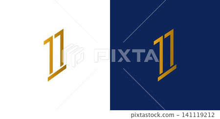 Elegant and unique number 11 logo design Elegant and unique number 11 logo design 141119212