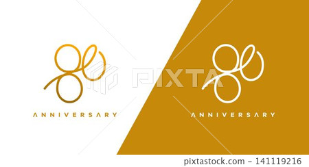 Luxury and unique number 80 logo design Luxury and unique number 80 logo design 141119216
