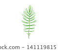 Simple botanical silhouettes of aquatic plants, watercolor illustration. 141119815
