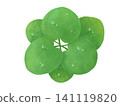 Watercolor illustration of aquatic plants and water droplets 141119820