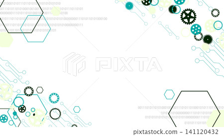 Gears and circuits: A future of engineering and technology background frame 141120432