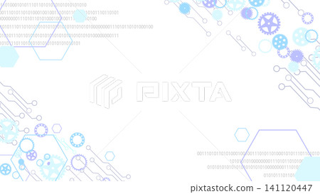 Gears and circuits: A future of engineering and technology background frame 141120447