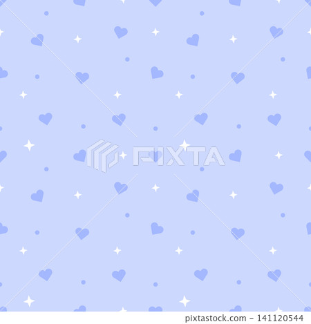 Cute Kawaii Pastel Tonal Periwinkle Heart Seamless Pattern Cute Kawaii Pastel Tonal Periwinkle Heart Seamless Pattern 141120544