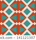 Retro Geometric Diamonds and Triangles Seamless Pattern Background 141121307