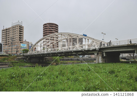 April 27 2026 Kaiun Bridge urban roadway with steel structure and city skyline April 27 2026 Kaiun Bridge urban roadway with steel structure and city skyline 141121868