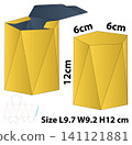 Geometric Pentagonal Faceted Gift Box Template 141121881