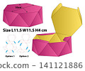 Geometric Hexagonal Faceted Gift Box Template 141121886