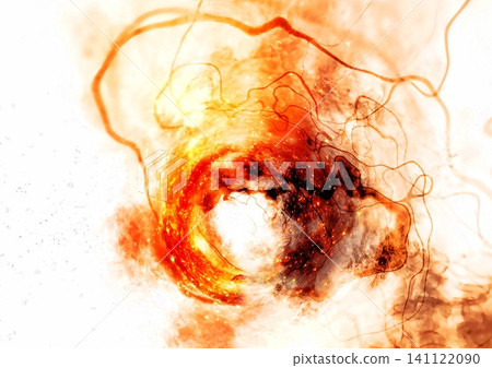 Abstract background with swirling flames and light energy | Flame texture 141122090