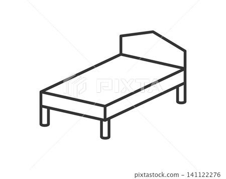 簡單的床和床上用品圖標 簡單的床和床上用品圖標 141122276