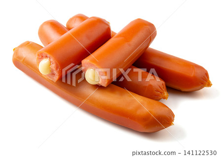 cheese-Stuffed Smoked Sausages, Juicy and Cooked cheese-Stuffed Smoked Sausages, Juicy and Cooked 141122530