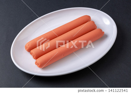 premium Lactobacillus Ham Sausages Isolated premium Lactobacillus Ham Sausages Isolated 141122541