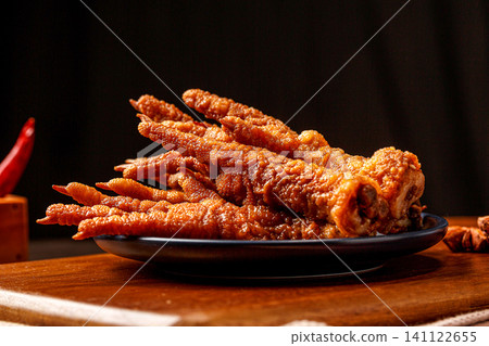 traditional Tiger Skin Chicken Feet Deep Fried Braised Poultry Claws Chinese Dim Sum traditional Tiger Skin Chicken Feet Deep Fried Braised Poultry Claws Chinese Dim Sum 141122655