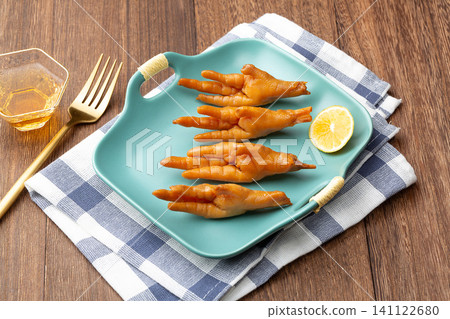 soy Sauce Braised Chicken Feet Spiced Marinated Poultry Claws Traditional Dim Sum 141122680