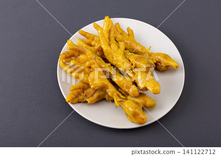 traditional Salt Baked Chicken Feet Cantonese Style Yellow Marinated Poultry Claws Dim Sum traditional Salt Baked Chicken Feet Cantonese Style Yellow Marinated Poultry Claws Dim Sum 141122712