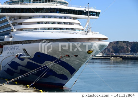 The Diamond Princess docked at Miyako. 141122904