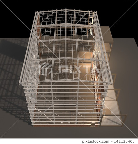 3D illustration of building structure 3D illustration of building structure 141123403
