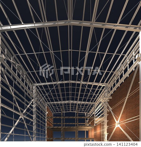 3D illustration of building structure 3D illustration of building structure 141123404