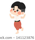 Boy Practicing Traditional Thai Dance 141123876