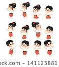 Student Boy and Girl Practicing Traditional Thai Dance Set 141123881