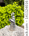Close-up of the lever faucet spout. 141124016