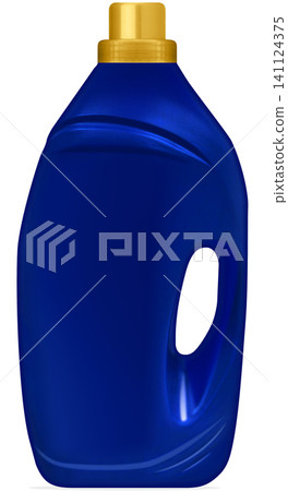 Plastic bottle of detergent on a white background. Plastic bottle of detergent on a white background. 141124375