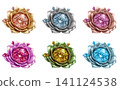 diamond exotic flower gold and silver 141124538