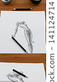 Dynamic figure study sketch 141124714