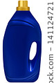Plastic bottle of detergent on a white background.  141124721