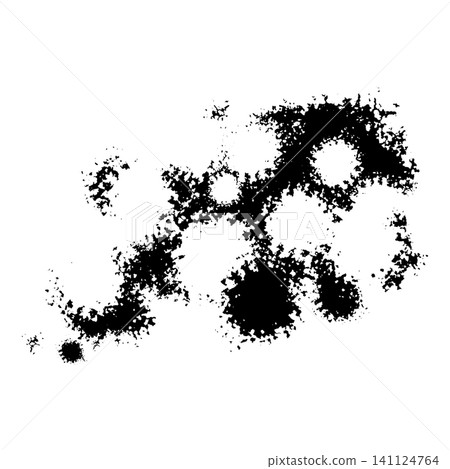 黑色墨漬和飛濺的插圖 黑色墨漬和飛濺的插圖 141124764