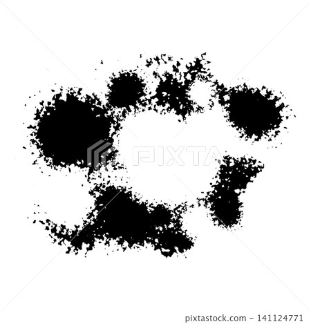 Illustration of black ink stains and splatters Illustration of black ink stains and splatters 141124771