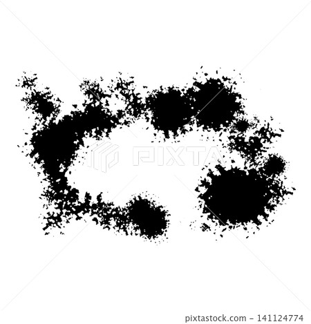 黑色墨漬和飛濺的插圖 黑色墨漬和飛濺的插圖 141124774