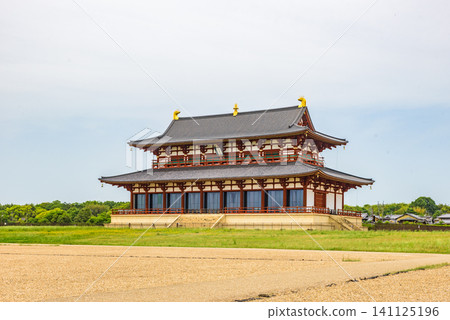 The magnificent Daigokuden stands within the Heijo Palace Site, a UNESCO World Heritage Site and part of the "Historic Monuments of Ancient Nara." The magnificent Daigokuden stands within the Heijo Palace Site, a UNESCO World Heritage Site and part of the "Historic Monuments of Ancient Nara." 141125196