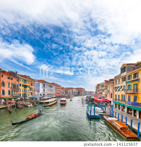 Amazing morning cityscape of Venice with famous Canal Grande. Amazing morning cityscape of Venice with famous Canal Grande. 141125637