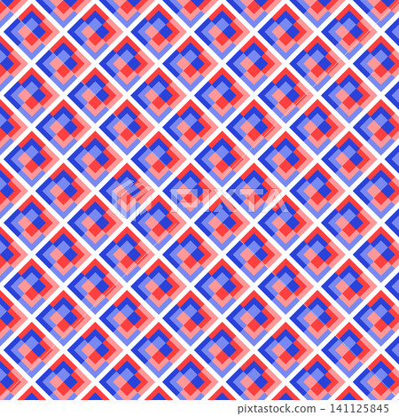 Colorful 4-color diamond pattern seamless pattern swatch compatible Red Blue 141125845