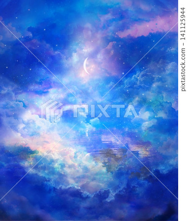 一幅充滿靈性的背景圖,展現了極光色彩的天空和傾瀉而下的月光。 一幅充滿靈性的背景圖,展現了極光色彩的天空和傾瀉而下的月光。 141125944