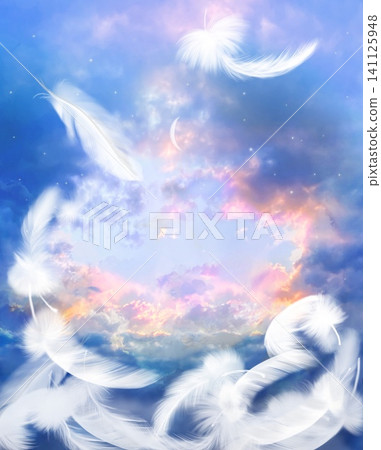 一幅充滿靈性的背景圖,圖中有通往天堂的雲梯、極光色的天空和傾瀉而下的月光。 一幅充滿靈性的背景圖,圖中有通往天堂的雲梯、極光色的天空和傾瀉而下的月光。 141125948
