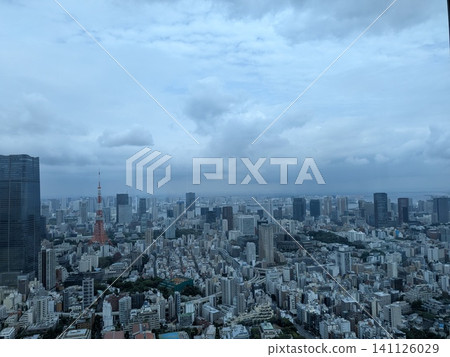 從六本木地區可以欣賞到東京塔和麻布台丘陵週邊城市景觀的全景。 141126029