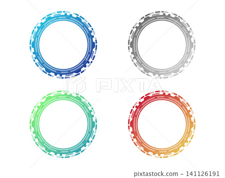 HUD Circle Frame 4-Color Set, Technology, Transparency HUD Circle Frame 4-Color Set, Technology, Transparency 141126191
