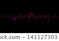 黑色背景上閃爍著粉紅色的粒子流。 141127303