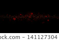 黑色背景上閃爍著一串串紅色粒子。 141127304