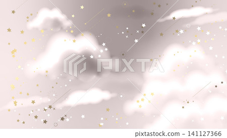 背景圖片展現了夢幻般的天空,閃爍的雲朵和繁星點點。 背景圖片展現了夢幻般的天空,閃爍的雲朵和繁星點點。 141127366