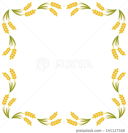 Rice plant frame, square Rice plant frame, square 141127388