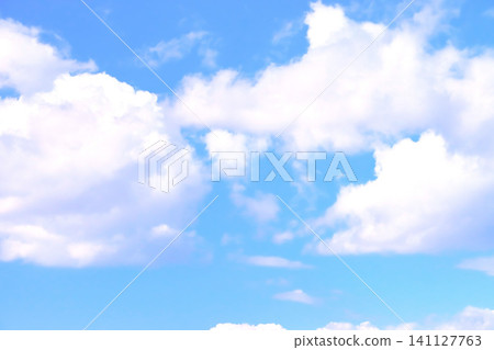 Blue sky and white clouds background material 141127763