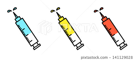 注射器插圖，疫苗，免疫，醫療，醫院，流感，健康，手繪，簡潔，可愛。 141129028