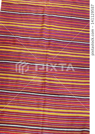 wool woven old antique Turkish rug wool woven old antique Turkish rug 141129587