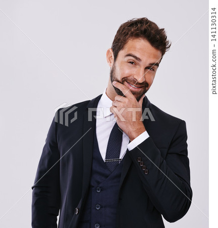 Groom, fashion and formal suit in studio, confident in black tie for wedding event. Elegant, classy male person and hands with blazer or trendy tuxedo, luxury jacket or clothes isolated on background Groom, fashion and formal suit in studio, confident in black tie for wedding event. Elegant, classy male person and hands with blazer or trendy tuxedo, luxury jacket or clothes isolated on background 141130314