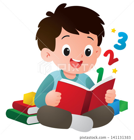 Smart Boy Learning Numbers Math Concept Smart Boy Learning Numbers Math Concept 141131383